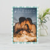 ハッシュタグ#BLESSEDプレイドターコイズ縦 シーズンカード (スタンド正面)