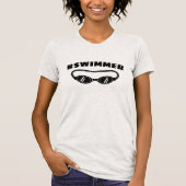 ハッシュタグ #swimmer 水泳愛好家のためのTシャツ Tシャツ (正面)