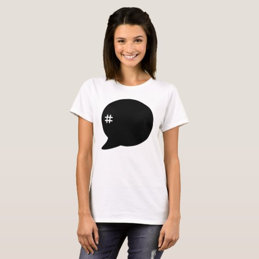 ハッシュタグ# Tシャツ (正面フル)