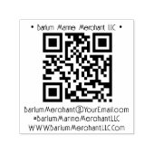 ハッシュタグQRコードアドレス自己インク付きゴムスタンプ セルフインキングスタンプ (デザイン)