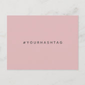 ハッシュタモダング# |ピンクのトレンドのソーシャルメディア ポストカード (正面)