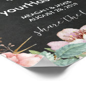 ハッシュタ結婚グのサインoh snap ポスター (角)