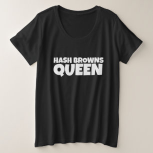 ハッシュブラウンズクイーンTシャツプラスサイズ プラスサイズTシャツ