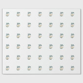 ハッジ・マブロア・グリーンとゴールデン・アラビア語のスクリプト ラッピングペーパー (フラット)