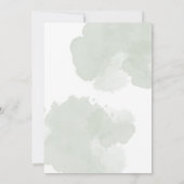 ハッジ・ムバラク葉のメッセージとパステルグリーンのメッセージ ノートカード (裏面)