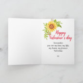 ハッスタイリッシュプバレンタインフローラひまわりカード シーズンカード (内部)