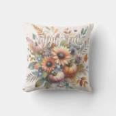 ハッスタイリッシュプ秋かぼちゃフラワーブーケモチーフ アウトドアクッション (正面)