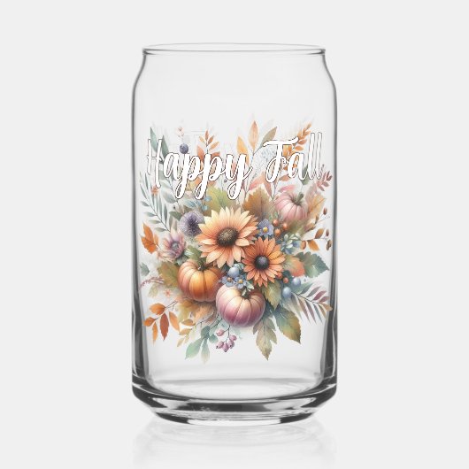 ハッスタイリッシュプ秋かぼちゃフラワーブーケモチーフ ガラス缶 (裏面)