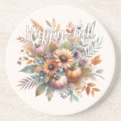 ハッスタイリッシュプ秋かぼちゃフラワーブーケモチーフ コースター (正面)