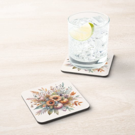 ハッスタイリッシュプ秋かぼちゃフラワーブーケモチーフ コースター (右側)