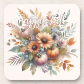 ハッスタイリッシュプ秋かぼちゃフラワーブーケモチーフ コースター (正面)
