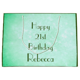 ハッスタイリッシュプ21歳の誕生日デザイン ラージペーパーバッグ