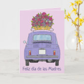 ハッスペインのプマザーの日フィアット500 カード (黄色い花)