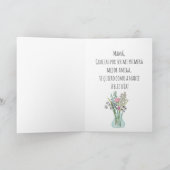 ハッスペインのプマザーズデイピンクブーケ カード (内部)