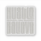 ハッスルと信じ刺やる気を起こさせる繍スタイル シール (正面)