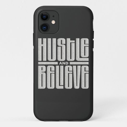 ハッスルと信じ刺やる気を起こさせる繍スタイル Case-Mate iPhoneケース (裏面)