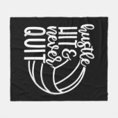 ハッスルと決してバレーボやめール好きではない フリースブランケット (正面(横))