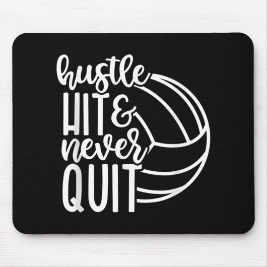 ハッスルと決してバレーボやめール好きではない マウスパッド (正面)