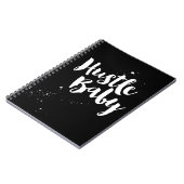 ハッスルのベビーのノート、手塗りのブラシの原稿 ノートブック (左側)