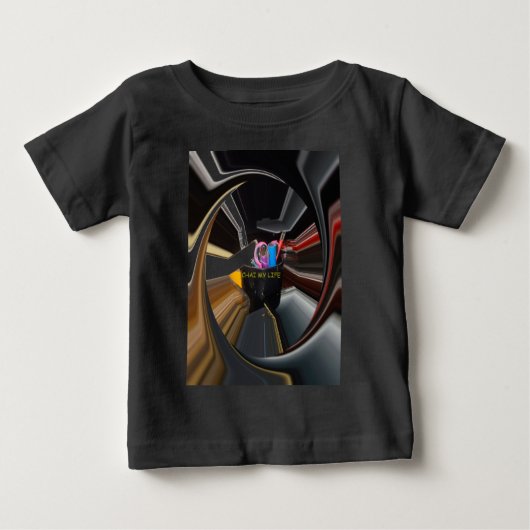 ハッスルの核心 | スピニングオフィス必需品 ベビーTシャツ (正面)