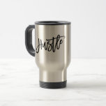 ハッスルの粋なレタリング トラベルマグ<br><div class="desc">Featuring Modern Lettering that says "Hustle". Great gift for a co-worker,  friend or recent graduate.</div>