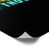 ハッスルやる気を起こさせる引用文ネオンワードアート ポスター (角)