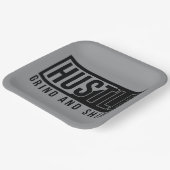 ハッスルグラインドシャインやる気を起こさせる引用文 ペーパープレート (傾斜あり)