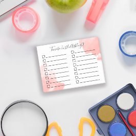 ハッスルコーラルの水の色のリストを行う時間 ポストイット