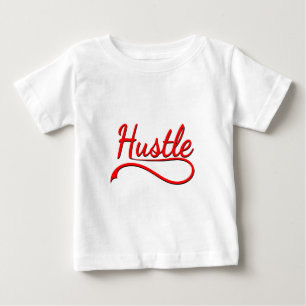 ハッスルタイポグラフィアート ベビーTシャツ