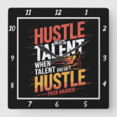 ハッスルビートタレントランナー動機 スクエア壁時計 (正面)