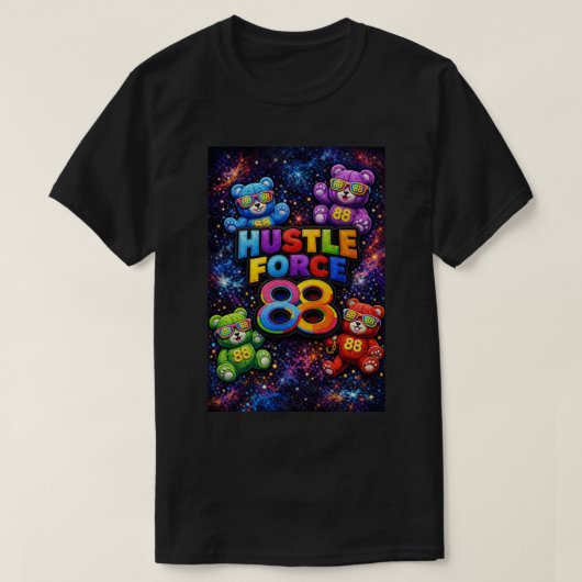 ハッスルフォース88 テディベア Tシャツ (デザイン正面)