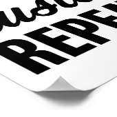 ハッスルリピート引用文ポスターの作成 ポスター (角)