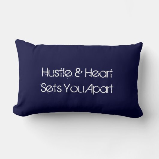 ハッスル及びハートのスポーツの枕 ランバークッション (正面)