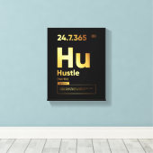 ハッスル定義 |やる気を起こさせる引用文ウォールアート キャンバスプリント (インサイチュ (ウッドフロア))