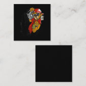 ハッスル懸命ヒップホップテディベアガングスター スクエア名刺 (正面/裏面)