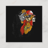 ハッスル懸命ヒップホップテディベアガングスター スクエア名刺 (正面)