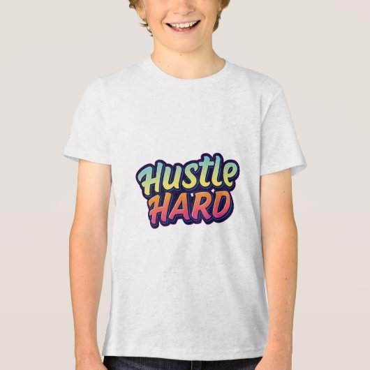 ハッスル懸命 トライブレンドＴシャツ (正面)