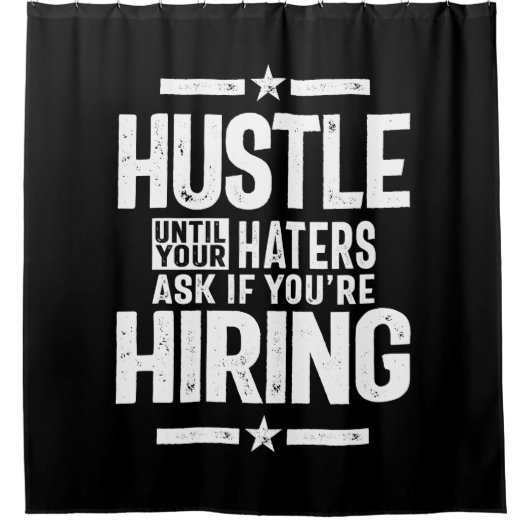 ハッスル起業家シャツハッスル シャワーカーテン