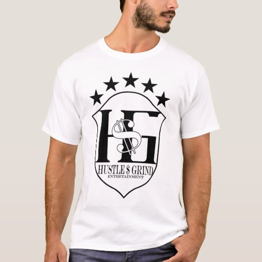 ハッスル$の粉砕のロゴ Tシャツ (正面)