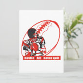 ハッスル|は|に決してやめませんフットボール選手-赤--を当りませんでした 招待状 (スタンド正面)