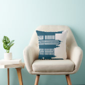 ハッスル&バッスル超高層ビルブルー クッション (椅子)