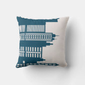 ハッスル&バッスル超高層ビルブルー クッション (裏面)