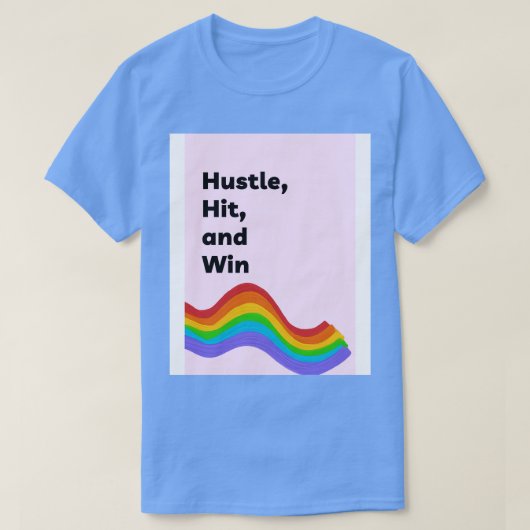 ハッスル・ヒットと勝利 Tシャツ (デザイン正面)