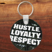 ハッスル。ロイヤリティ。キーチェーンを尊重 キーホルダー (正面)