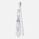 ハッタラスケープライトハウスランタンルームブループリント ネクタイ (正面)