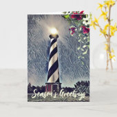 ハッタラスライトハウスOBXシーズンズグリーティング カード (黄色い花)