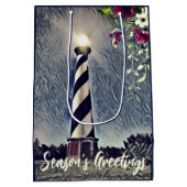 ハッタラスライトハウスOBXシーズンズグリーティング ミディアムペーパーバッグ (裏面)