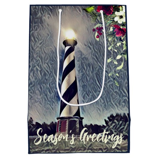 ハッタラスライトハウスOBXシーズンズグリーティング ミディアムペーパーバッグ (裏面)