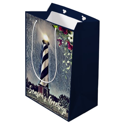 ハッタラスライトハウスOBXシーズンズグリーティング ミディアムペーパーバッグ (裏面アングル)