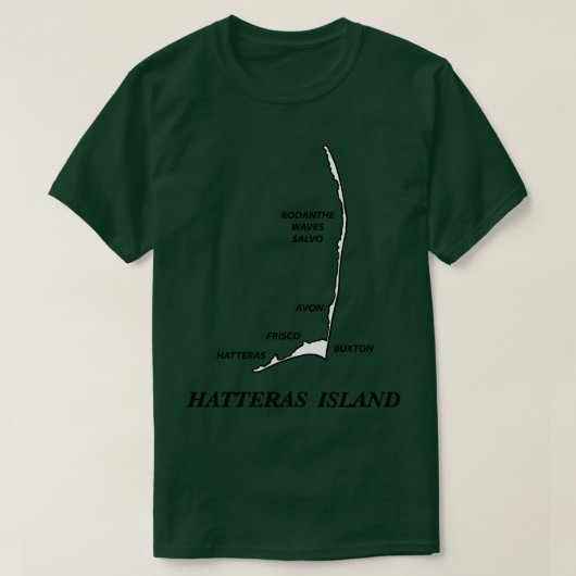 ハッタラス島地図と村落 Tシャツ (デザイン正面)